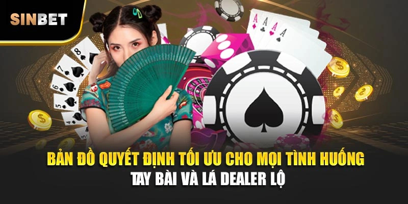 Bản đồ quyết định tối ưu cho mọi tình huống tay bài và lá dealer lộ