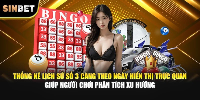 Thống kê lịch sử số 3 càng theo ngày hiển thị trực quan giúp người chơi phân tích xu hướng